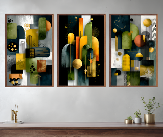 Art déco vs style Memphis : le choc poétique d’une décoration murale contrastée