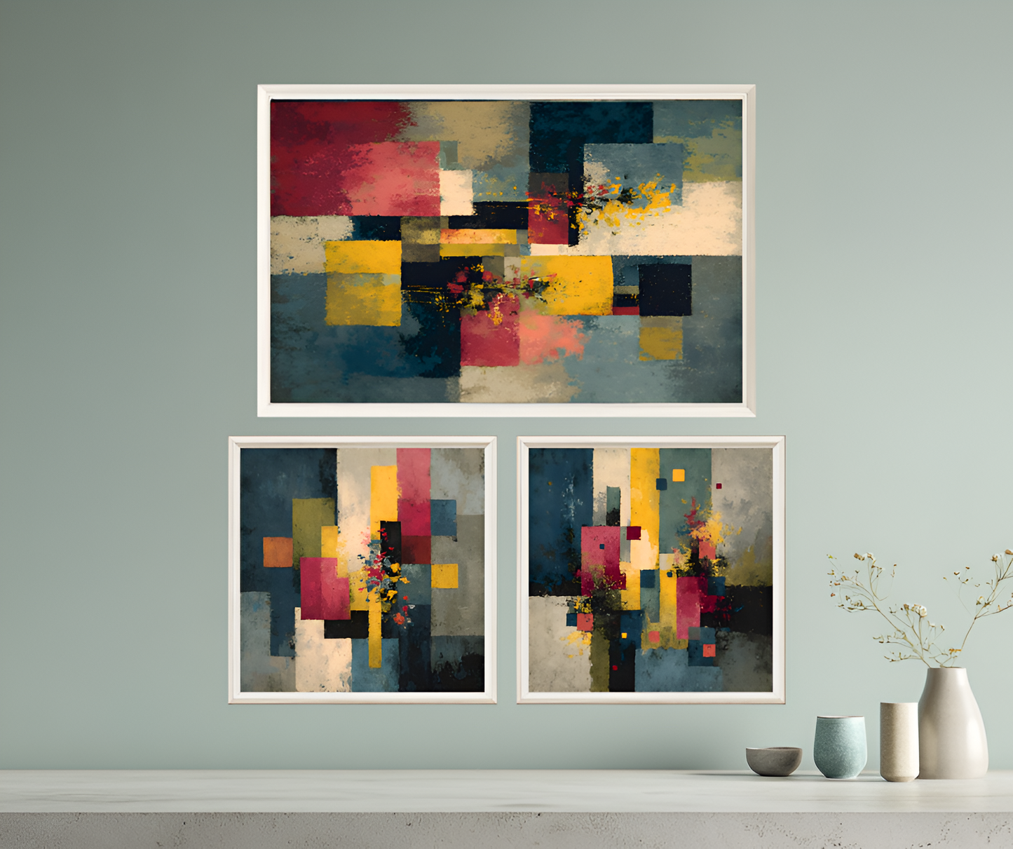 poster de décoration murale abstrait floral affiche décorative moderne