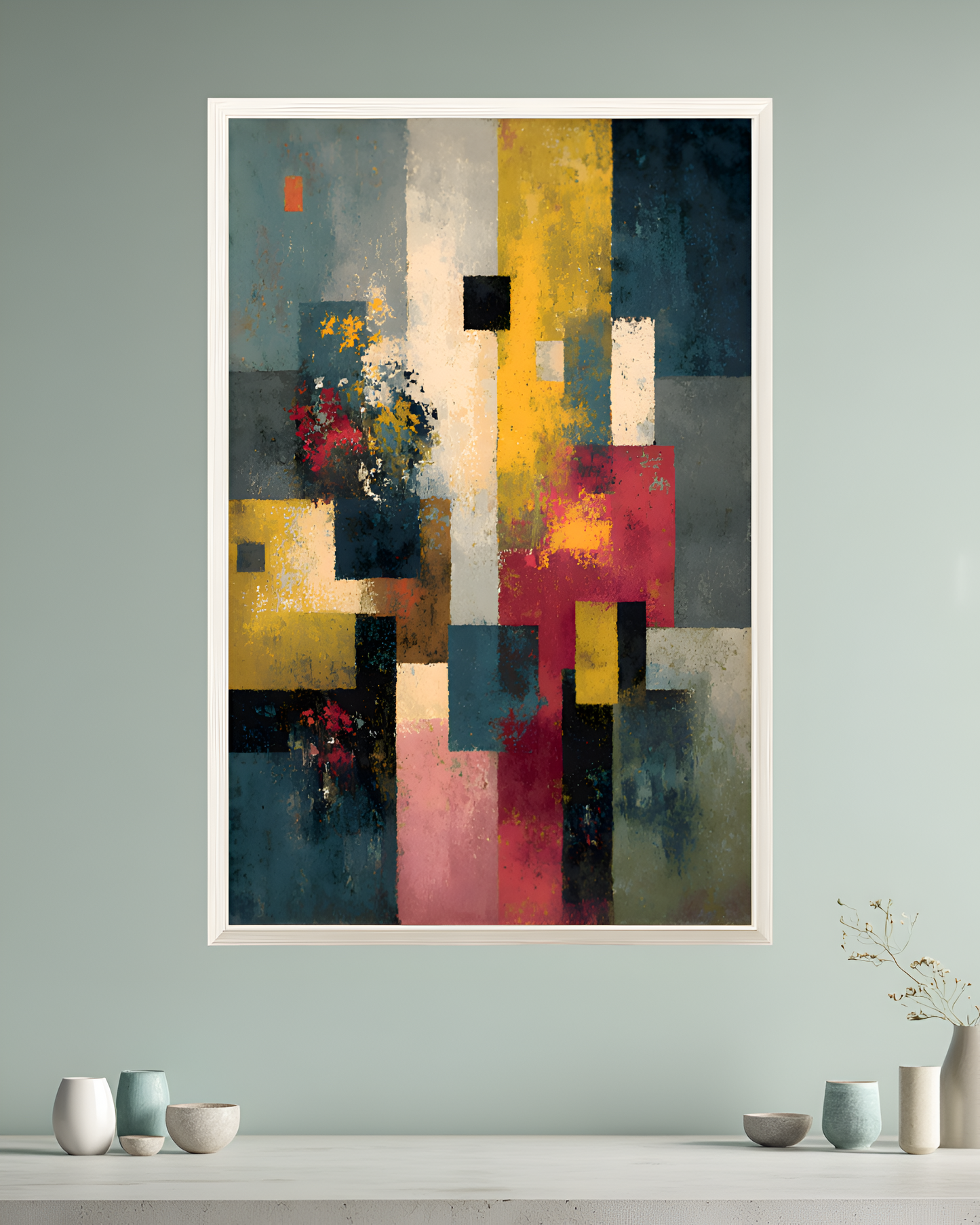 poster de décoration murale abstrait floral affiche décorative moderne