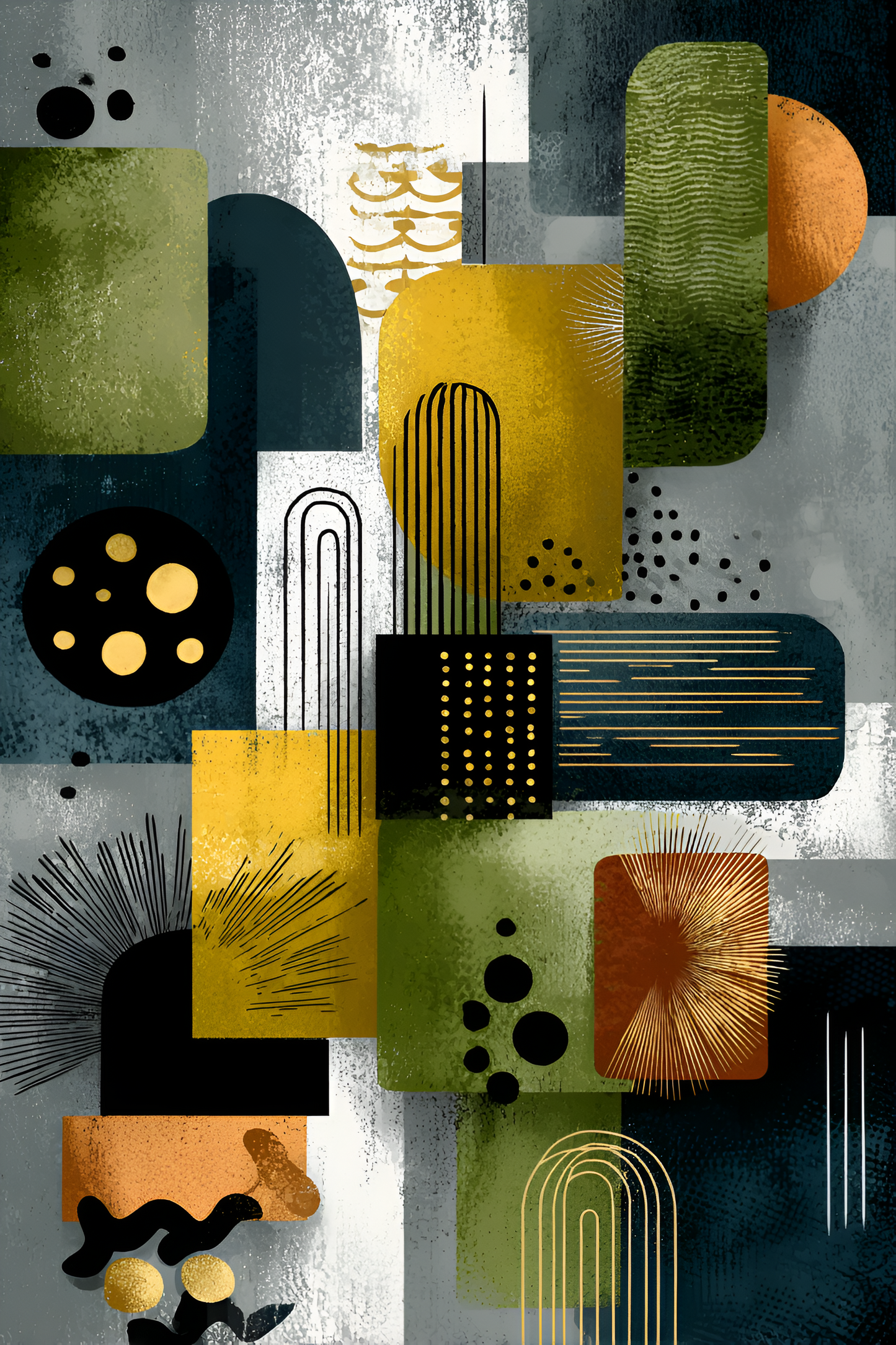 Poster de décoration murale art déco abstrait affiche murale contemporaine