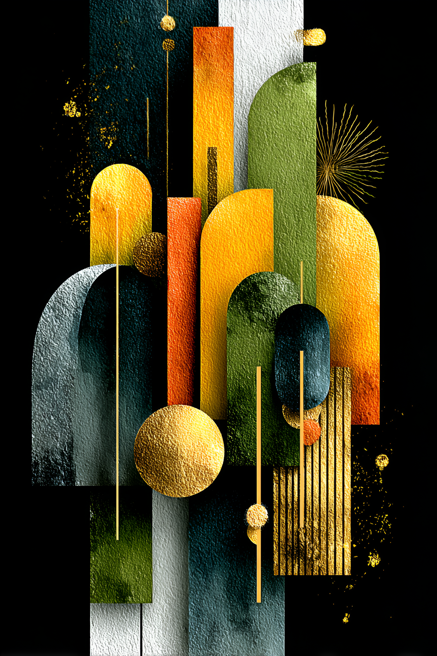 Poster de décoration murale art déco abstrait affiche murale contemporaine