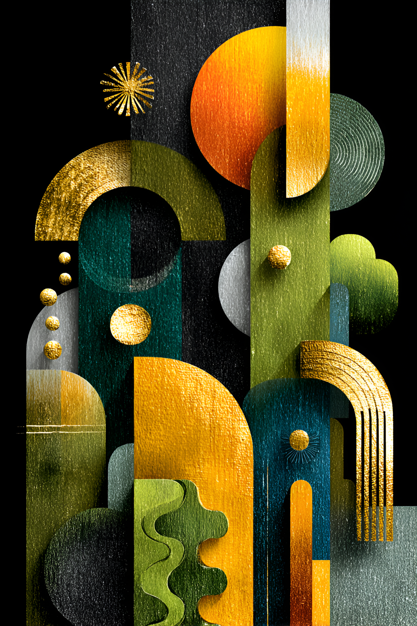 Poster de décoration murale art déco abstrait affiche murale contemporaine