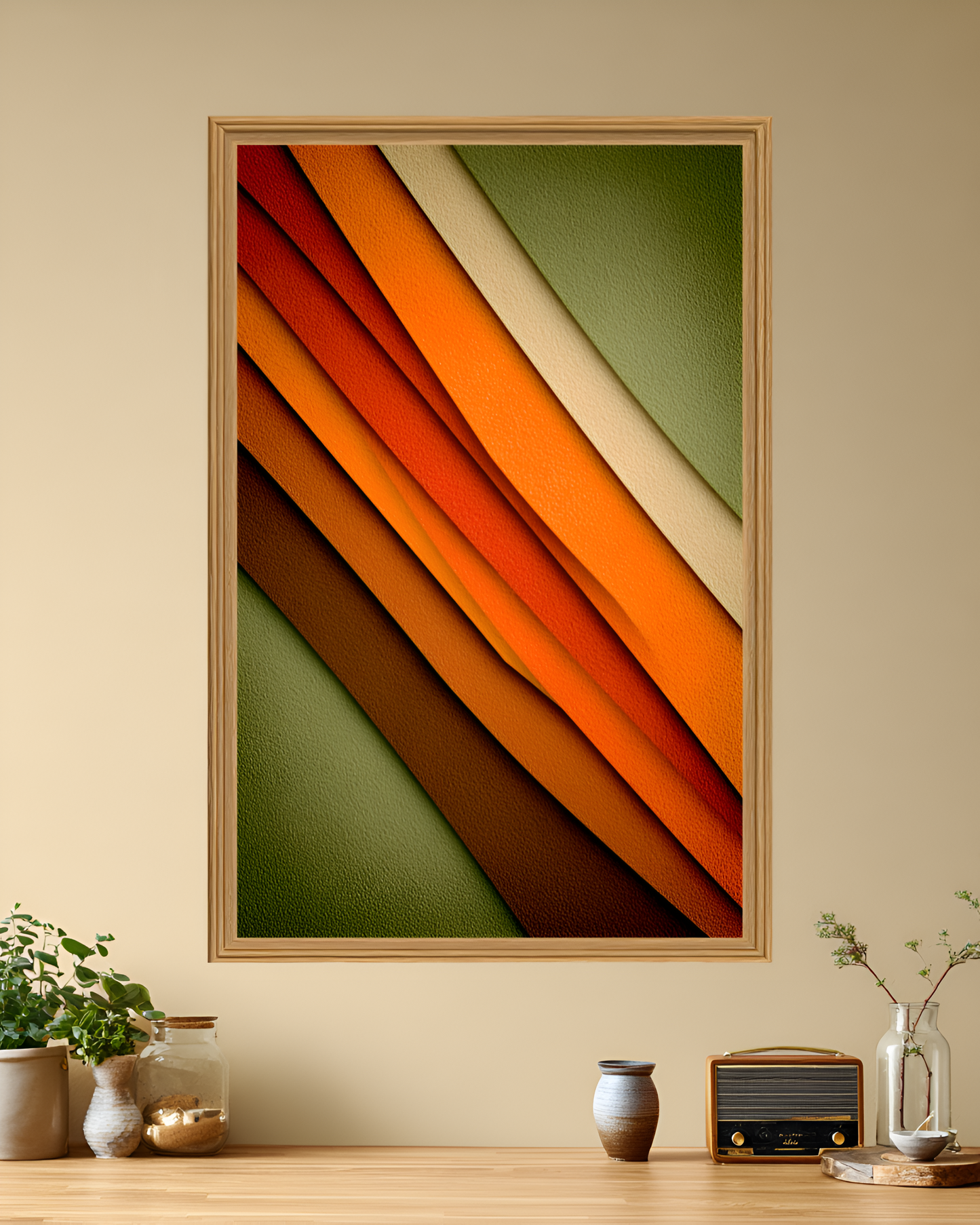 Poster de décoration murale minimaliste vintage affiche seventies rétro