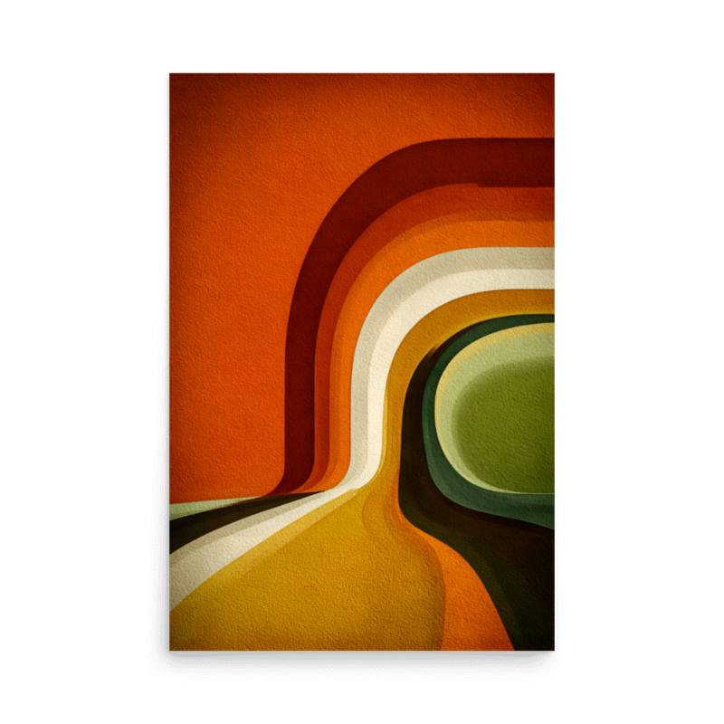 Poster de décoration murale minimaliste vintage affiche seventies rétro