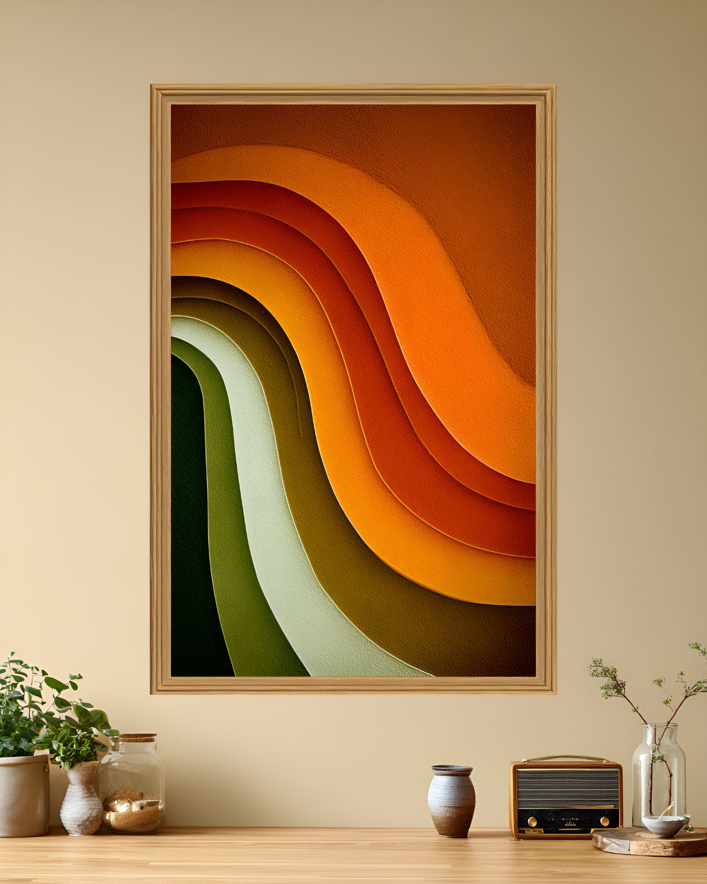 Poster de décoration murale minimaliste vintage affiche seventies rétro