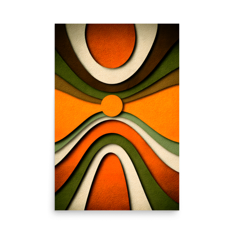 Poster de décoration murale minimaliste vintage affiche seventies rétro