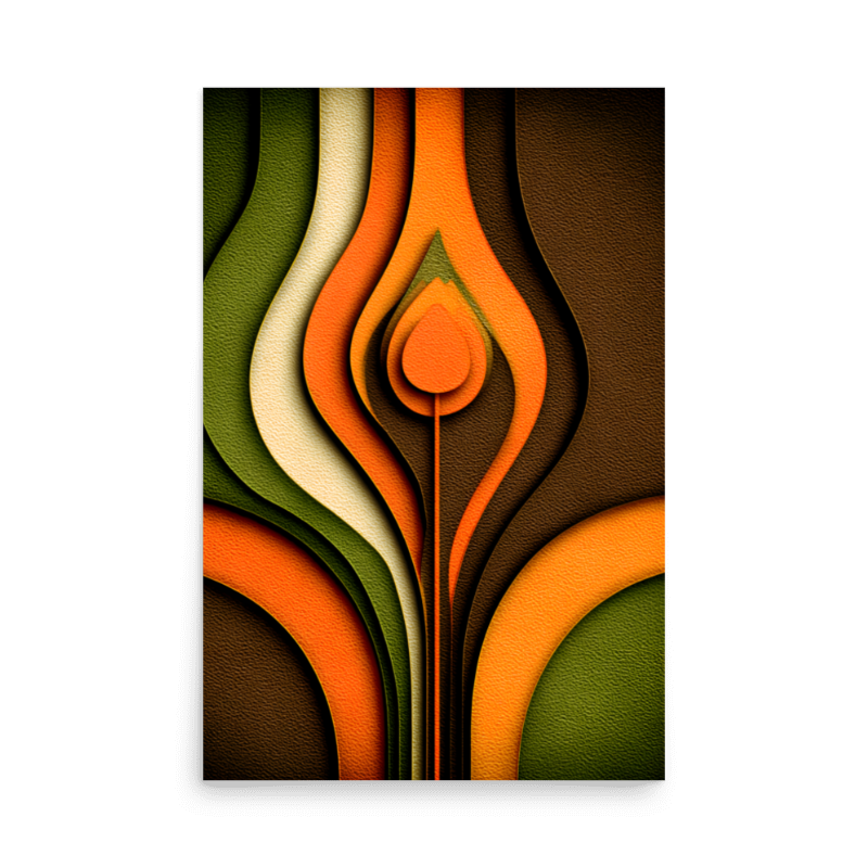Poster de décoration murale minimaliste vintage affiche seventies rétro