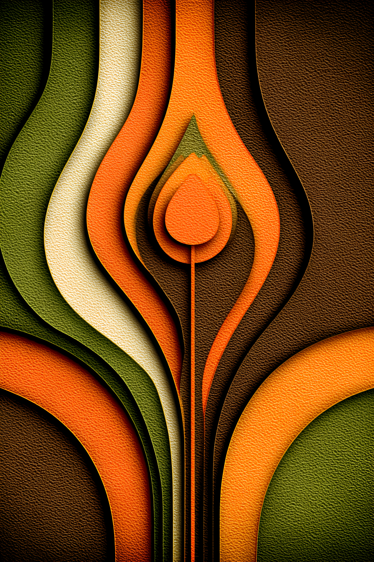 Poster de décoration murale minimaliste vintage affiche seventies rétro