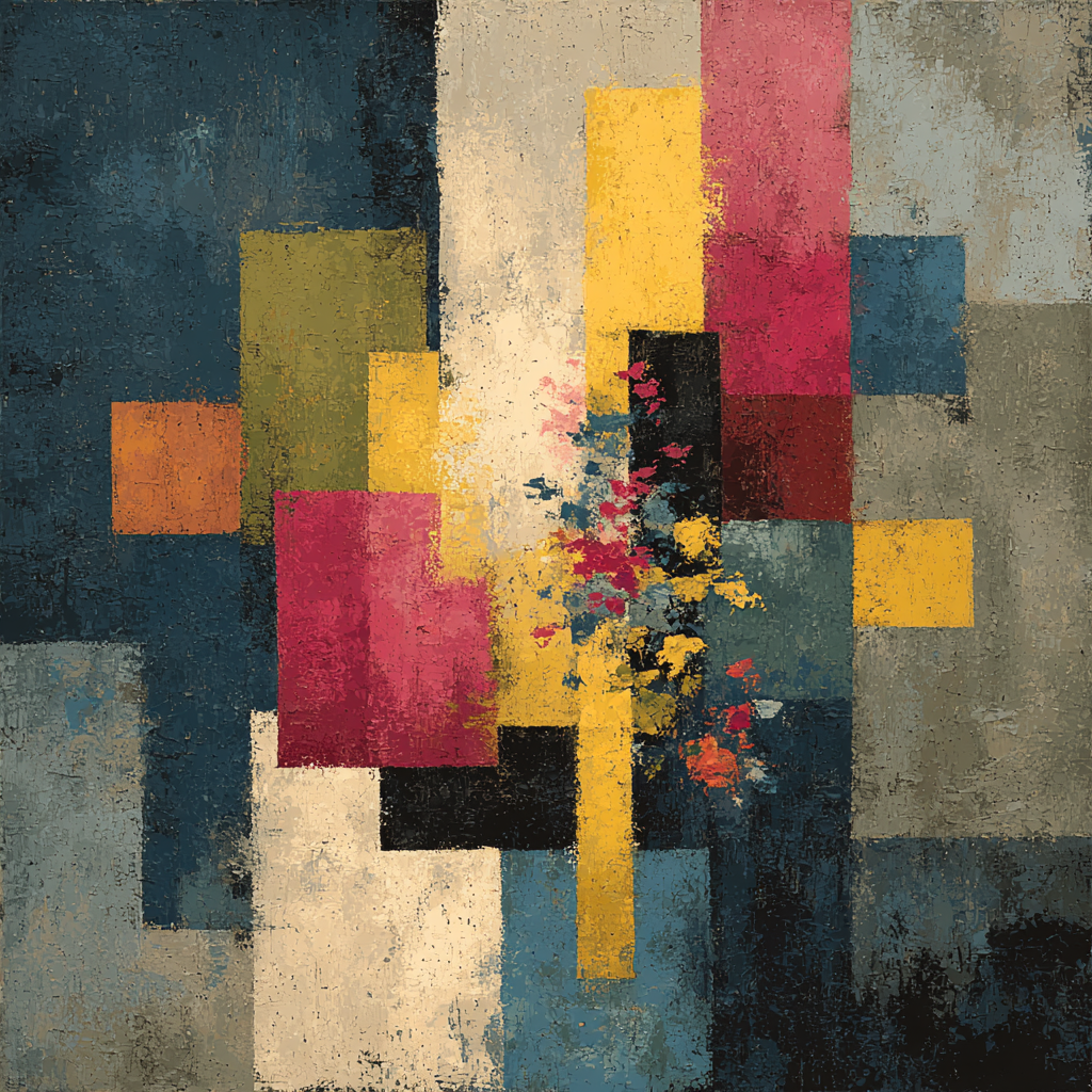 poster de décoration murale abstrait floral affiche décorative moderne