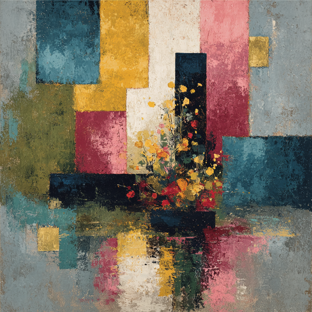 poster de décoration murale abstrait floral affiche décorative moderne