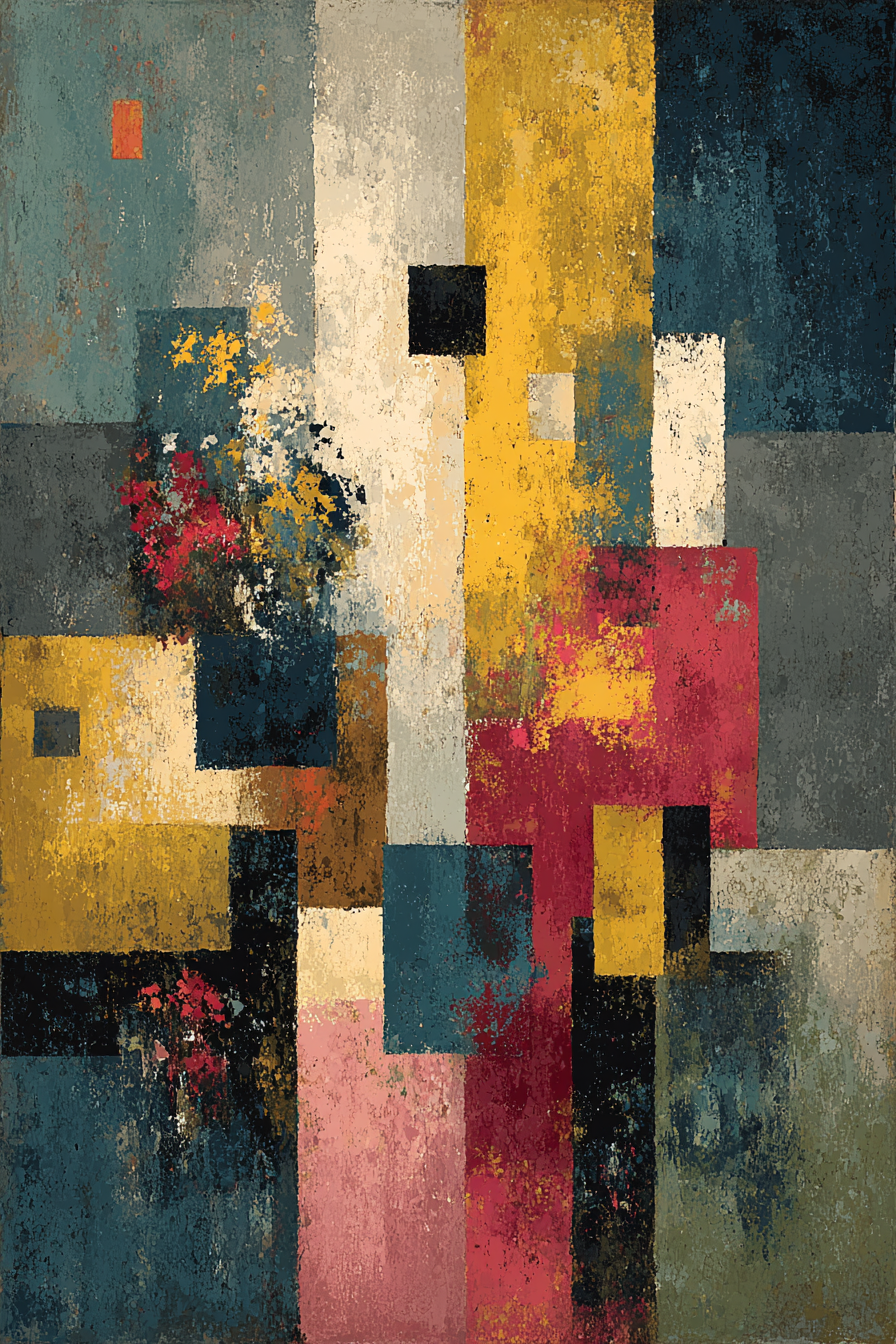poster de décoration murale abstrait floral affiche décorative moderne