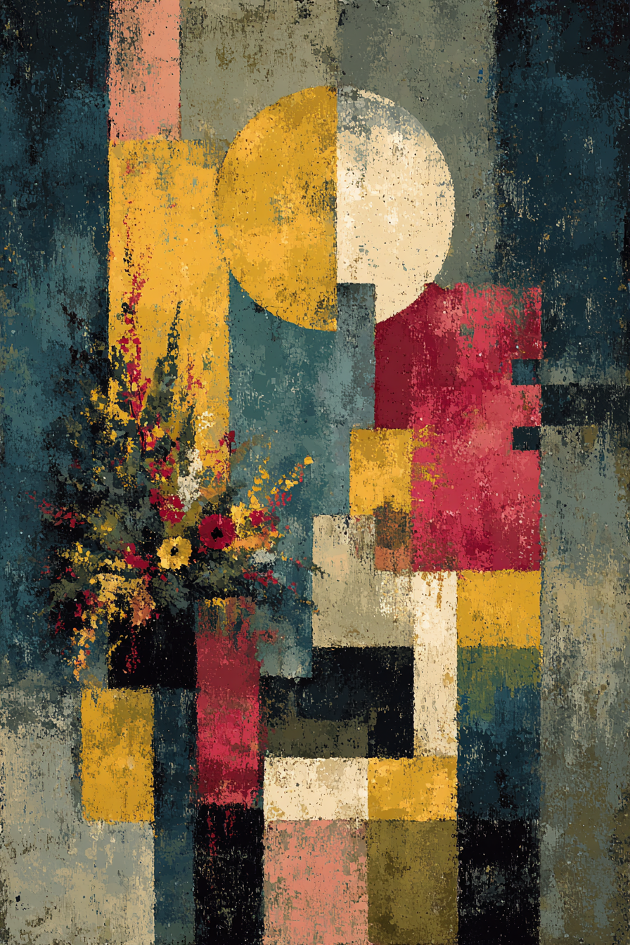 poster de décoration murale abstrait floral affiche décorative moderne