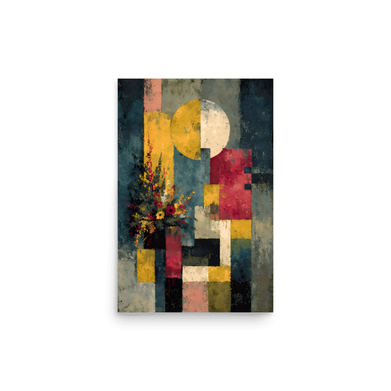 poster de décoration murale abstrait floral
