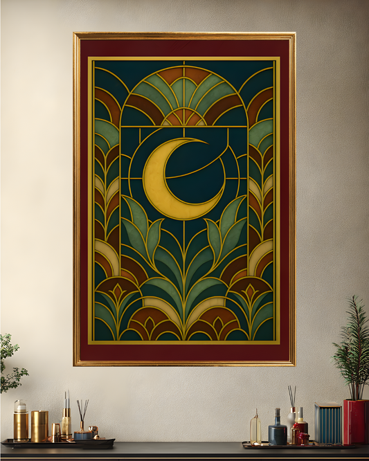 Lune en bouton | Décoration murale