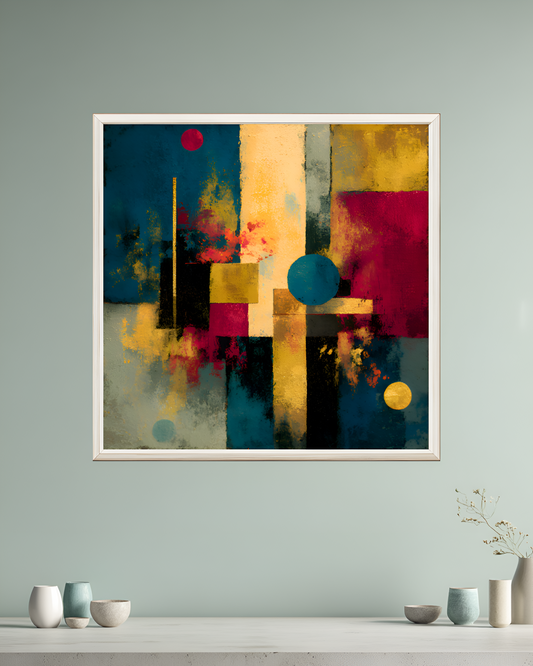 poster de décoration murale abstrait floral affiche décorative moderne