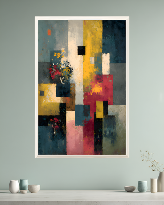 poster de décoration murale abstrait floral affiche décorative moderne