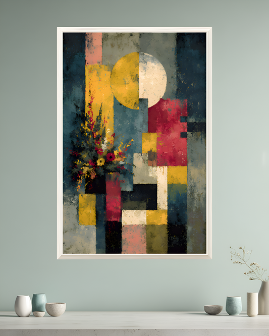 poster de décoration murale abstrait floral affiche décorative moderne