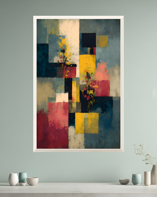 poster de décoration murale abstrait floral affiche décorative moderne