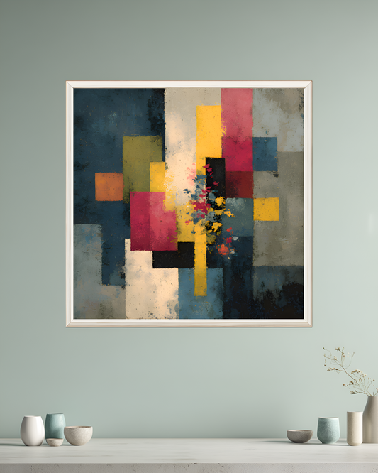 poster de décoration murale abstrait floral affiche décorative moderne