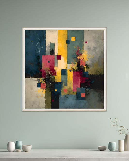 poster de décoration murale abstrait floral affiche décorative moderne