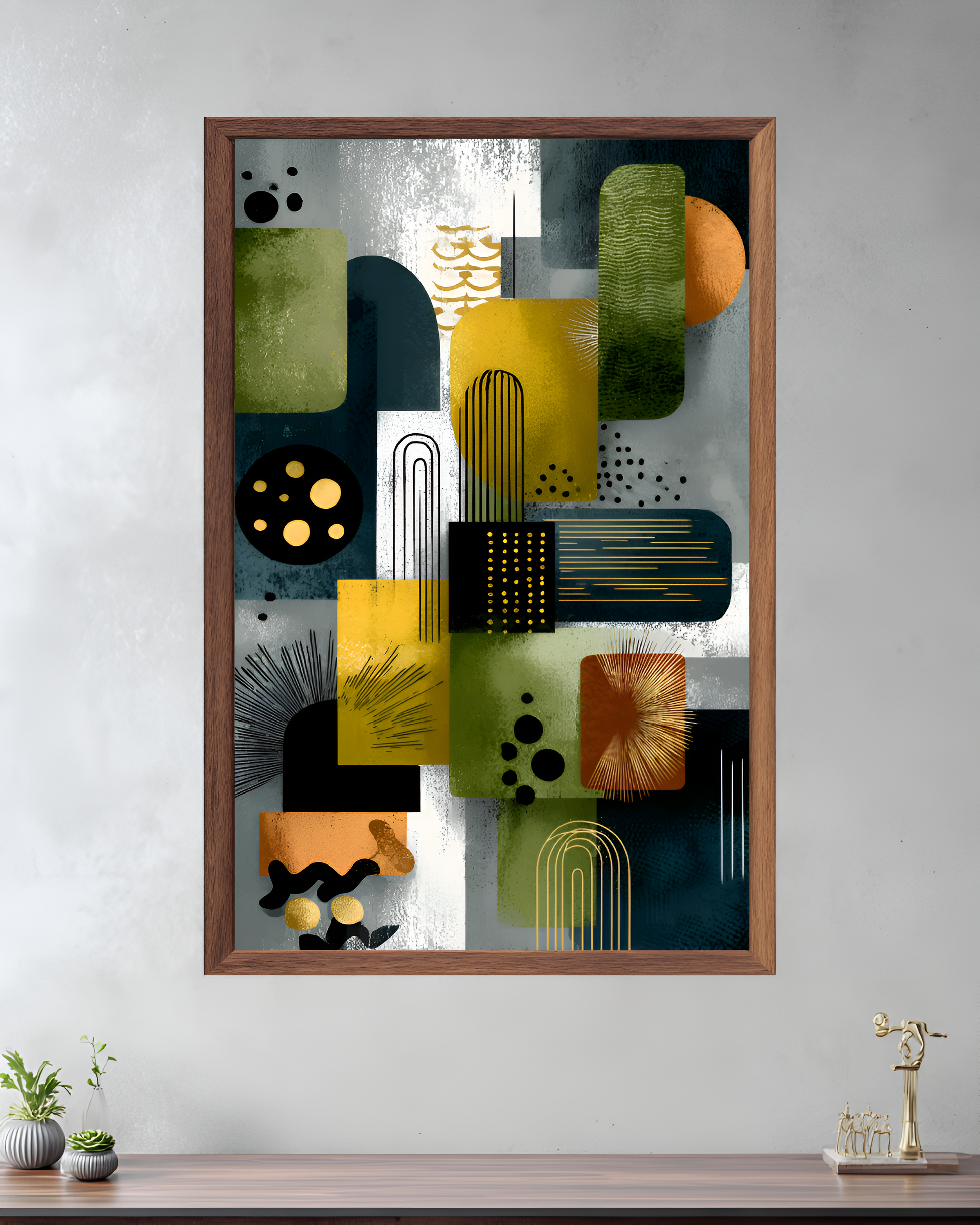 Poster de décoration murale art déco abstrait affiche murale contemporaine
