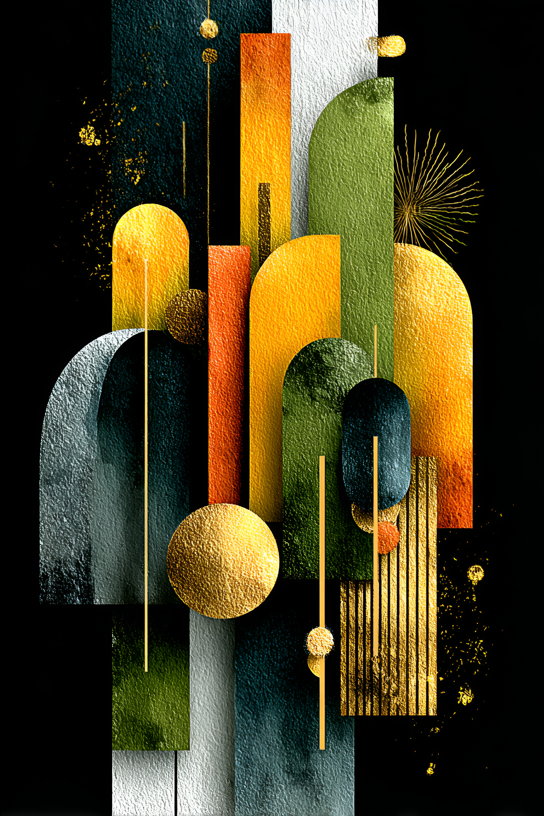 Poster de décoration murale art déco abstrait affiche murale contemporaine