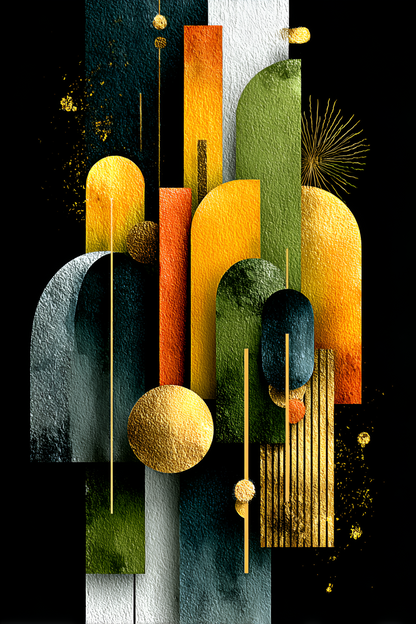 Poster de décoration murale art déco abstrait affiche murale contemporaine