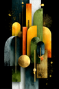 Poster de décoration murale art déco abstrait affiche murale contemporaine