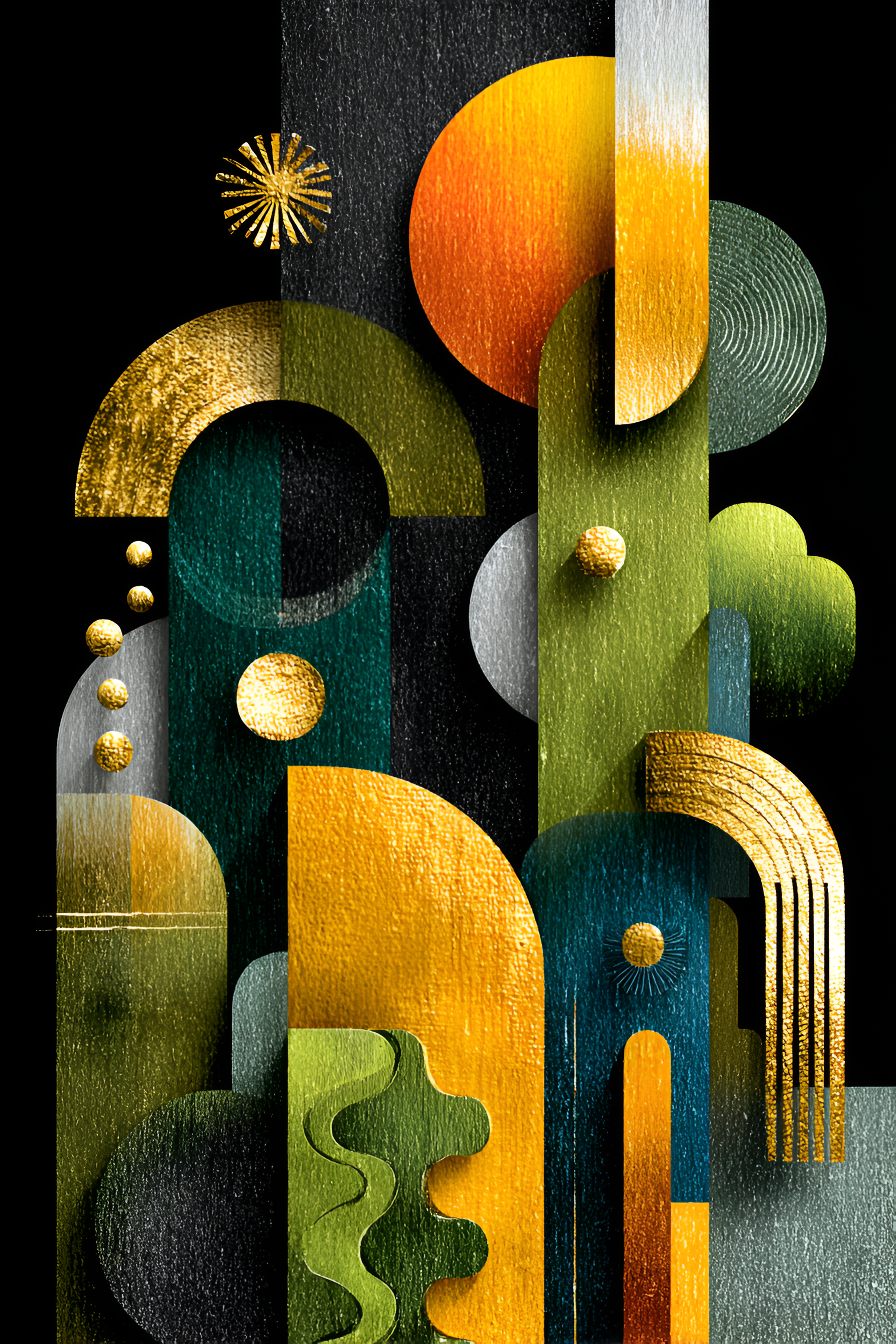 Poster de décoration murale art déco abstrait affiche murale contemporaine