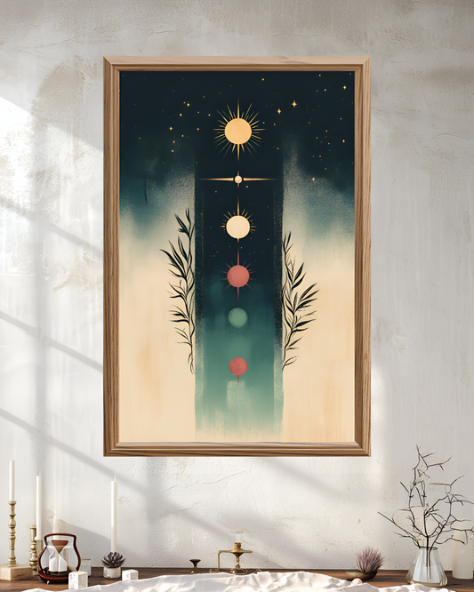 Poster de décoration murale bohème mystique affiche décorative artistique et moderne