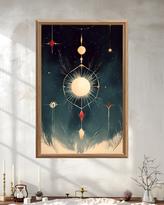 Poster de décoration murale bohème mystique affiche décorative artistique et moderne