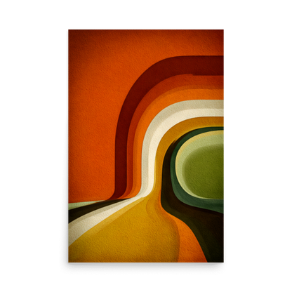 Poster de décoration murale minimaliste vintage affiche seventies rétro