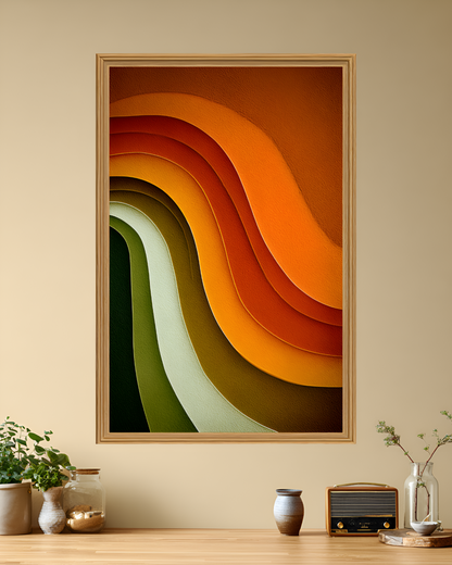 Poster de décoration murale minimaliste vintage affiche seventies rétro