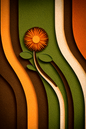 Poster de décoration murale minimaliste vintage affiche seventies rétro