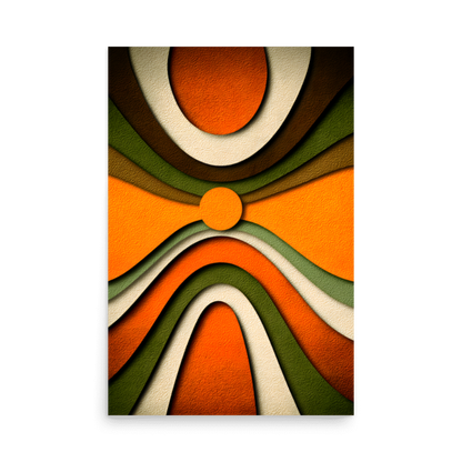 Poster de décoration murale minimaliste vintage affiche seventies rétro