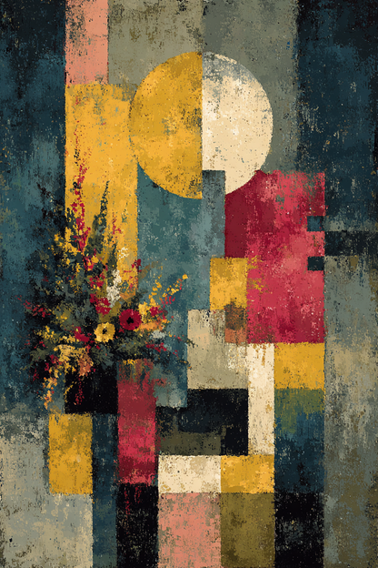 poster de décoration murale abstrait floral affiche décorative moderne